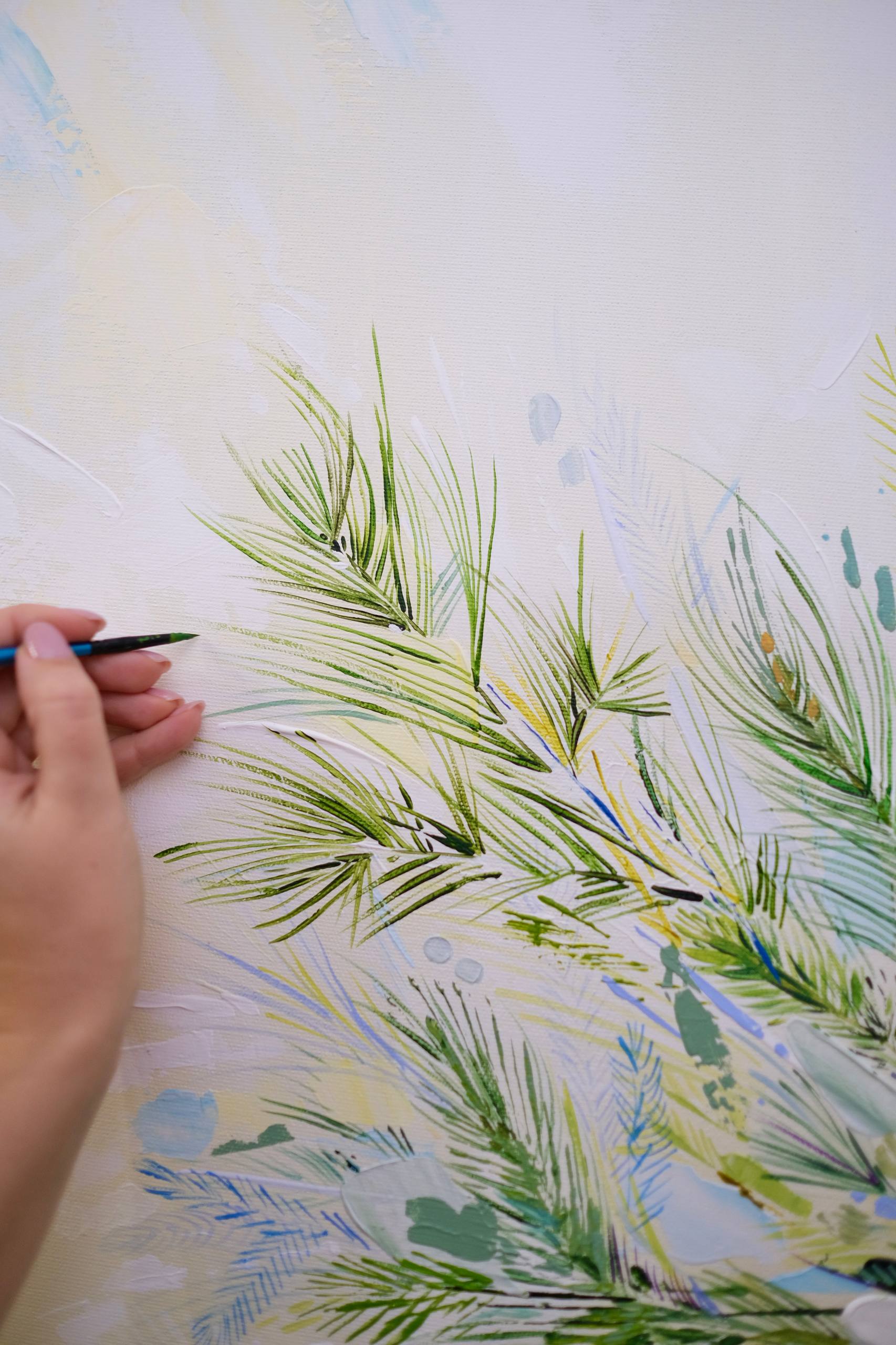 Ośnieżone gałązki iglaków – inspiracja 2